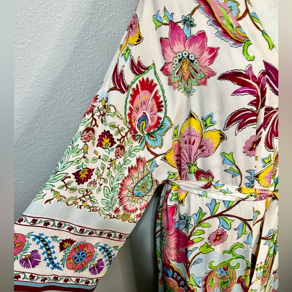 Zara Limited Edition Pink Floral Kimono Robe Women’s Size XL - Picture 2 of 8